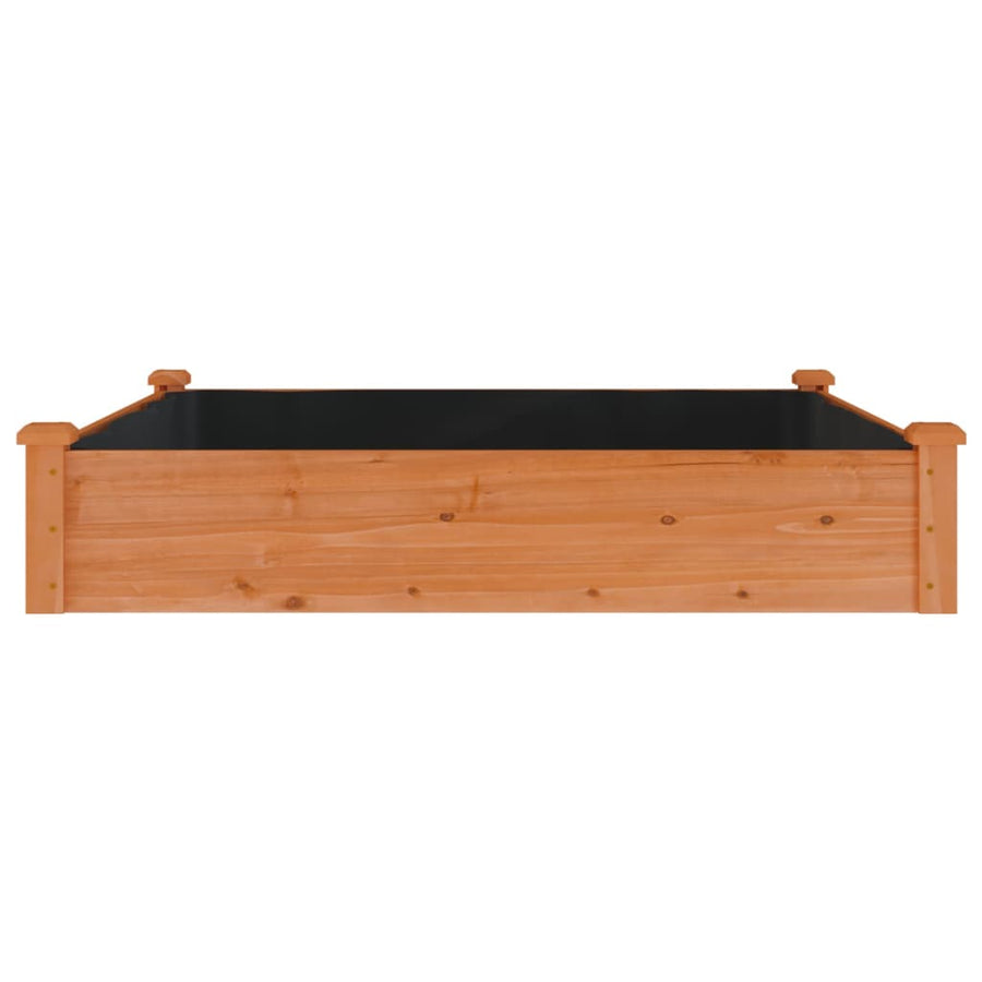 Plantenbak Verhoogd Met Voering 120X120X25 Cm Vurenhout Bruin