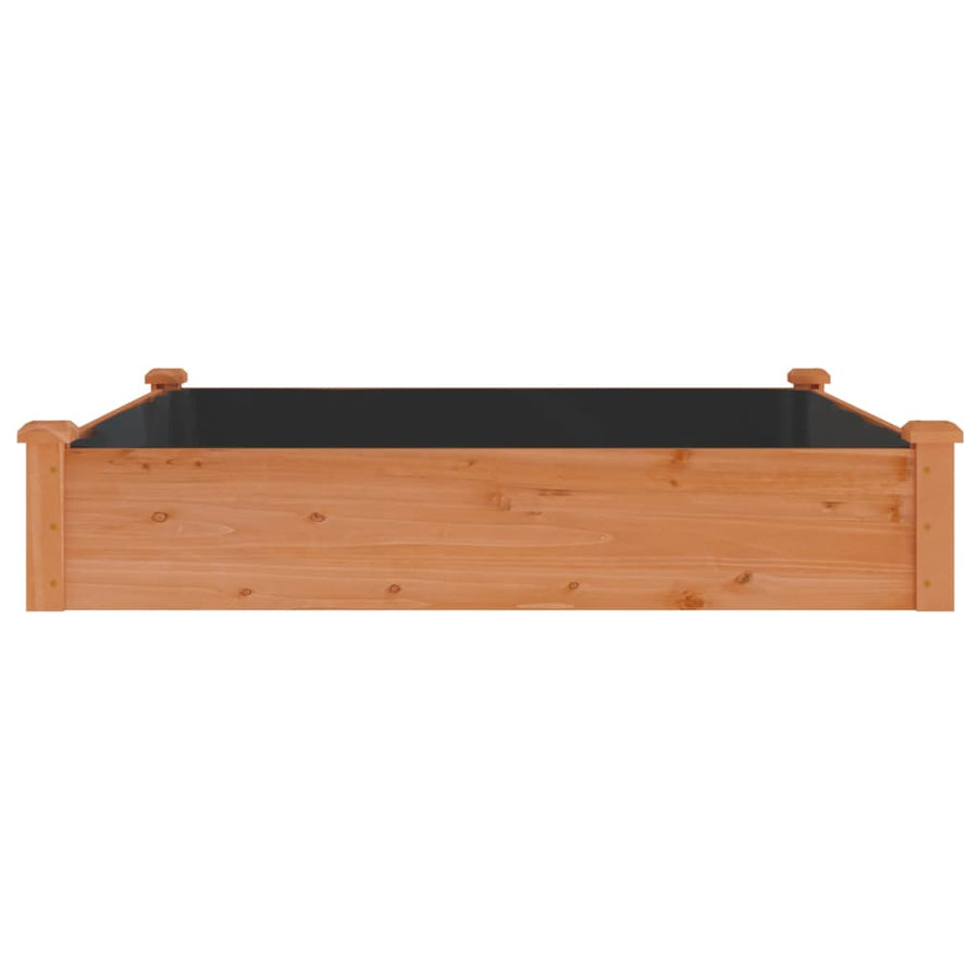 Plantenbak Verhoogd Met Voering 120X120X25 Cm Vurenhout Bruin
