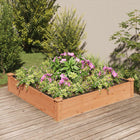Plantenbak vurenhout 120x120x25 cm bruin