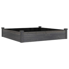 Plantenbak Verhoogd Met Voering Vurenhout 120 x 120 x 25 cm Grijs