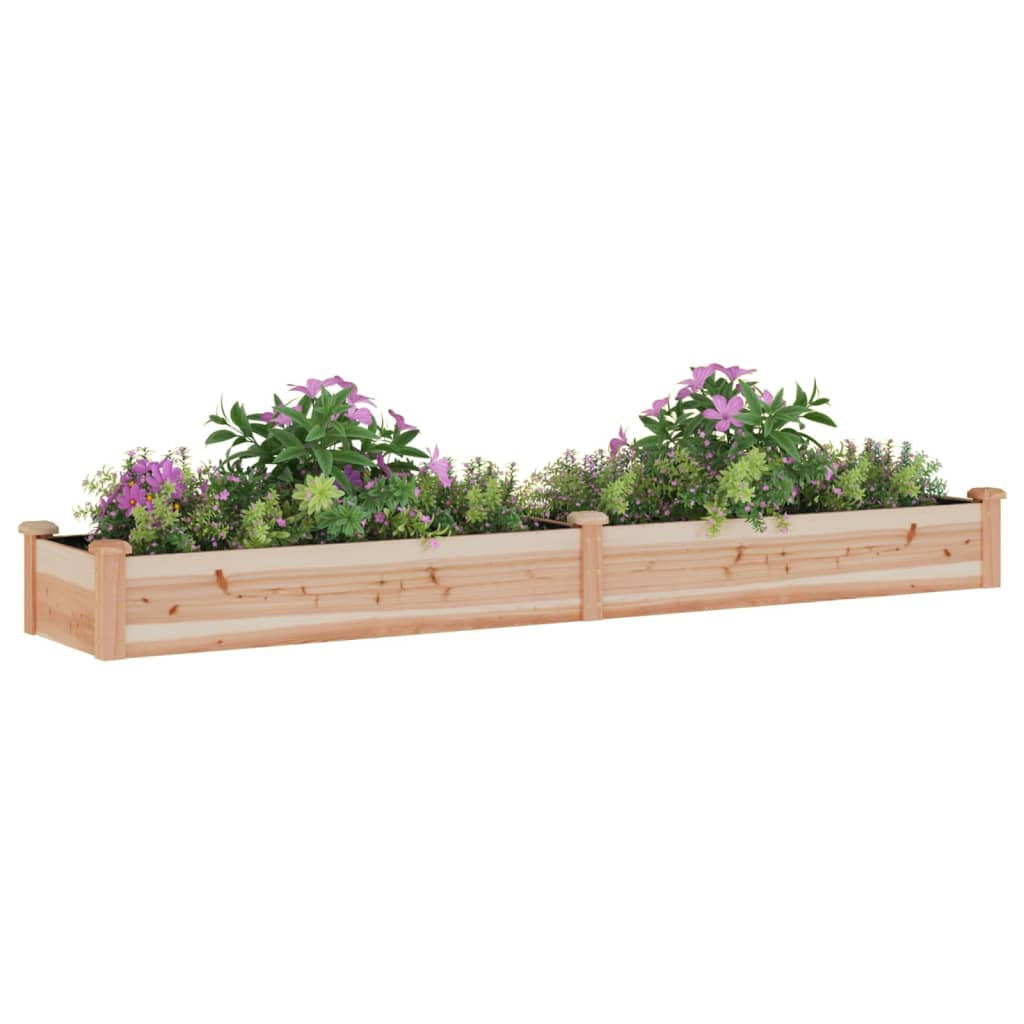 Plantenbak Verhoogd Met Voering 240X45X25 Cm Massief Vurenhout