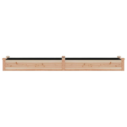 Plantenbak Verhoogd Met Voering 240X45X25 Cm Massief Vurenhout