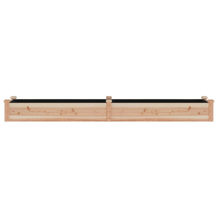 Plantenbak Verhoogd Met Voering 240X45X25 Cm Massief Vurenhout
