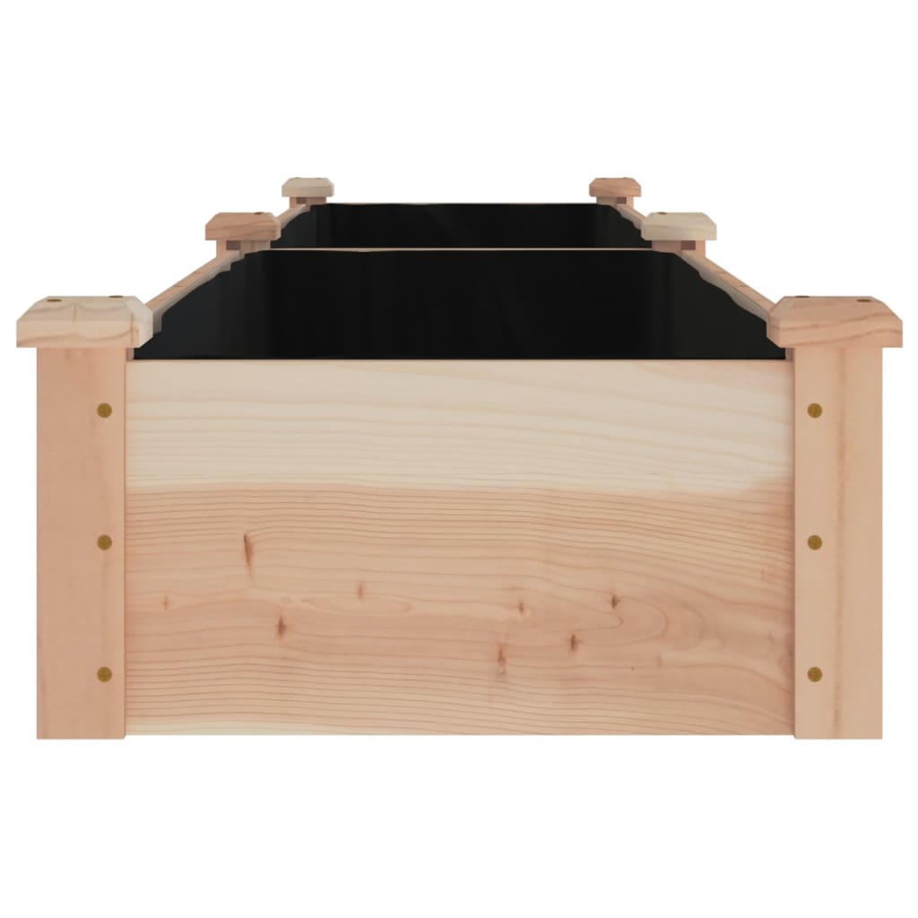 Plantenbak Verhoogd Met Voering 240X45X25 Cm Massief Vurenhout