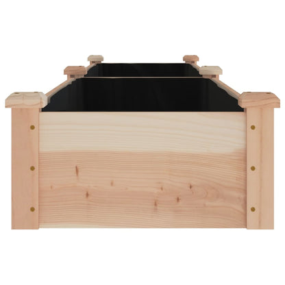 Plantenbak Verhoogd Met Voering 240X45X25 Cm Massief Vurenhout
