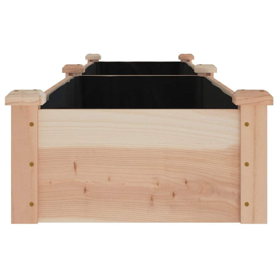 Plantenbak Verhoogd Met Voering 240X45X25 Cm Massief Vurenhout
