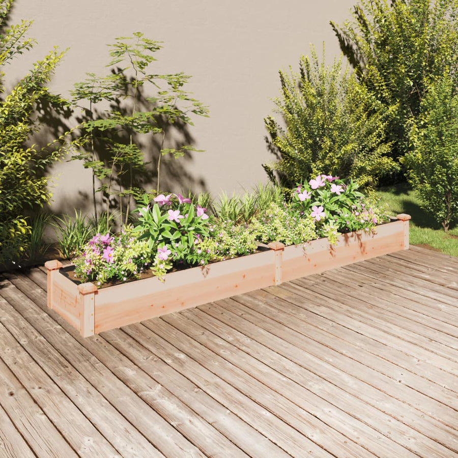 Plantenbak Verhoogd Met Voering 240X45X25 Cm Massief Vurenhout