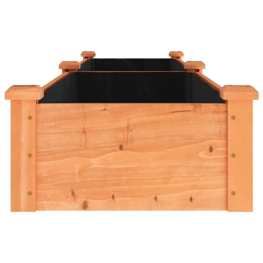 Plantenbak Verhoogd Met Voering 240X45X25 Cm Vurenhout Bruin