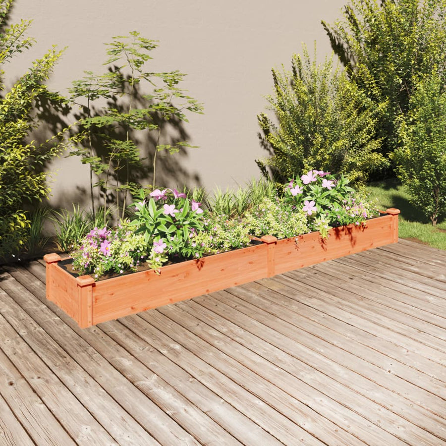 Plantenbak Verhoogd Met Voering 240X45X25 Cm Vurenhout Bruin