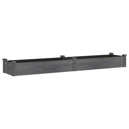 Plantenbak Verhoogd Met Voering Vurenhout 240 x 45 x 25 cm Grijs