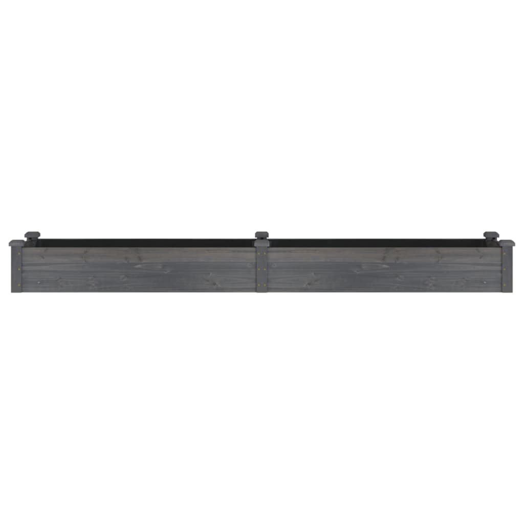 Plantenbak Verhoogd Met Voering Vurenhout 240 x 45 x 25 cm Grijs