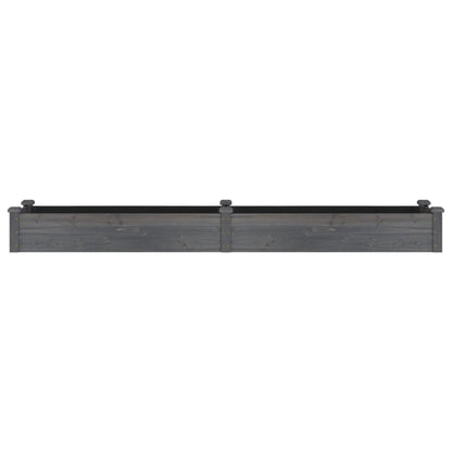 Plantenbak Verhoogd Met Voering Vurenhout 240 x 45 x 25 cm Grijs