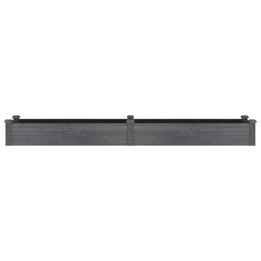 Plantenbak Verhoogd Met Voering Vurenhout 240 x 45 x 25 cm Grijs