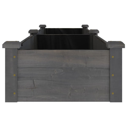 Plantenbak Verhoogd Met Voering Vurenhout 240 x 45 x 25 cm Grijs