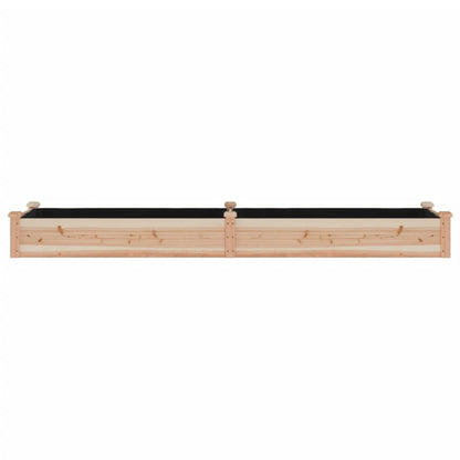 Plantenbak Verhoogd Met Voering 240X60X25 Cm Massief Vurenhout
