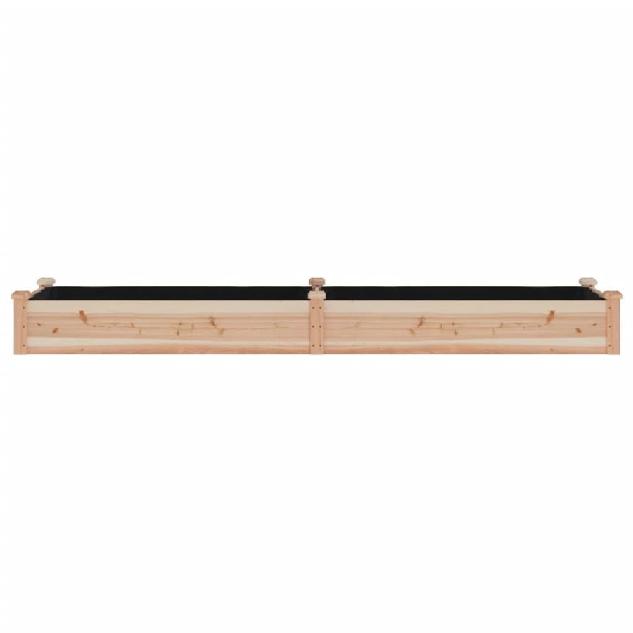 Plantenbak Verhoogd Met Voering 240X60X25 Cm Massief Vurenhout