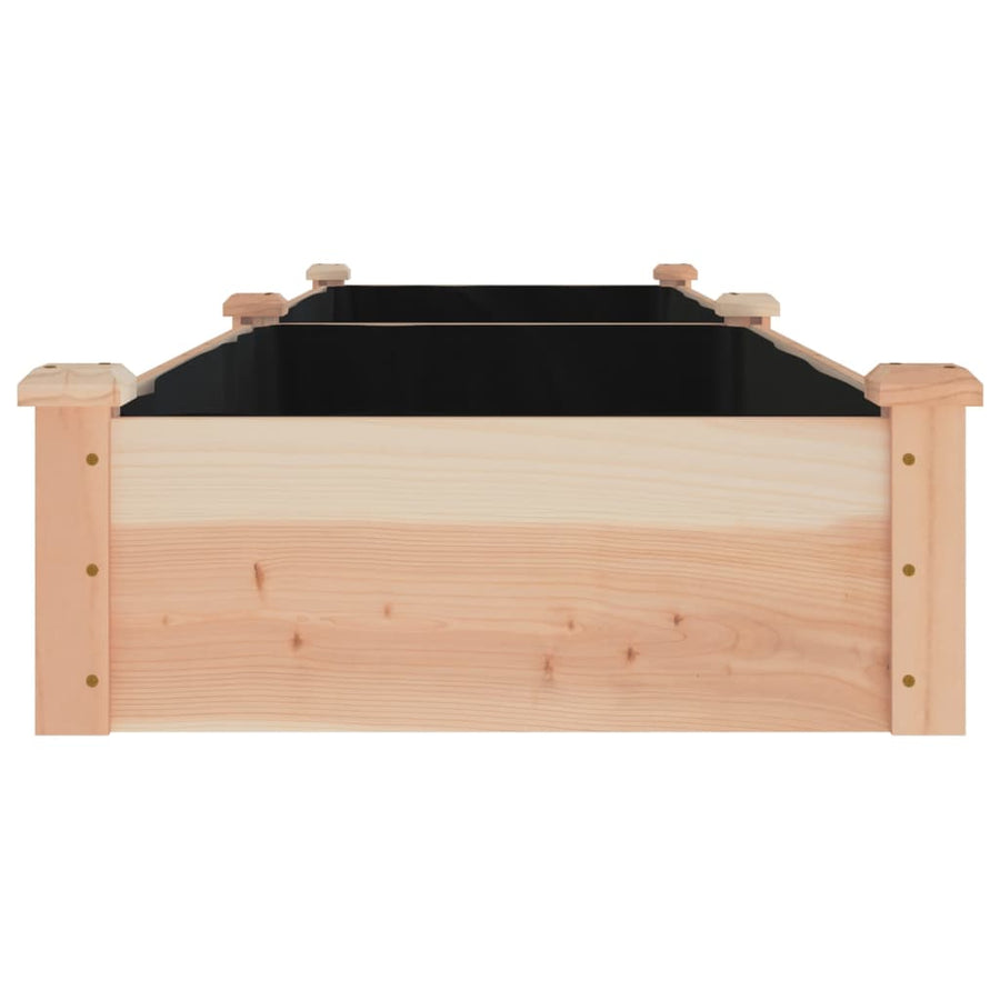 Plantenbak Verhoogd Met Voering 240X60X25 Cm Massief Vurenhout