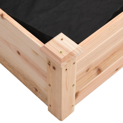 Plantenbak Verhoogd Met Voering 240X60X25 Cm Massief Vurenhout