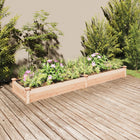 Plantenbak verhoogd 240x60x25 cm massief vurenhout