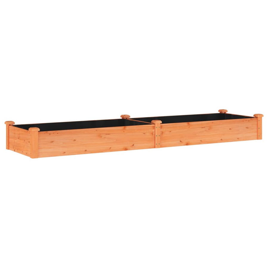 Plantenbak Verhoogd Met Voering 240X60X25 Cm Vurenhout Bruin