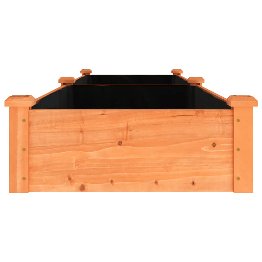 Plantenbak Verhoogd Met Voering 240X60X25 Cm Vurenhout Bruin