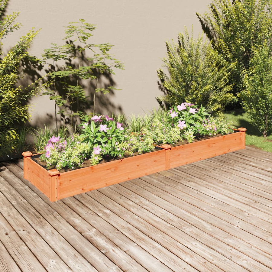 Plantenbak Verhoogd Met Voering 240X60X25 Cm Vurenhout Bruin