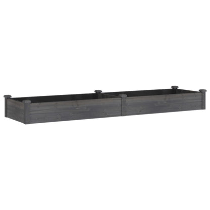 Plantenbak Verhoogd Met Voering Vurenhout 240 x 60 x 25 cm Grijs