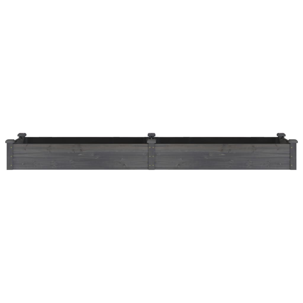 Plantenbak Verhoogd Met Voering Vurenhout 240 x 60 x 25 cm Grijs