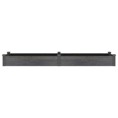 Plantenbak Verhoogd Met Voering Vurenhout 240 x 60 x 25 cm Grijs