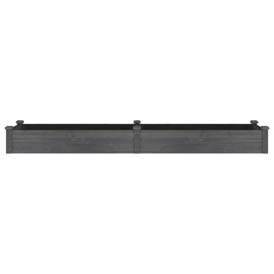 Plantenbak Verhoogd Met Voering Vurenhout 240 x 60 x 25 cm Grijs