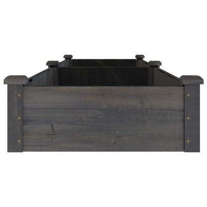 Plantenbak Verhoogd Met Voering Vurenhout 240 x 60 x 25 cm Grijs