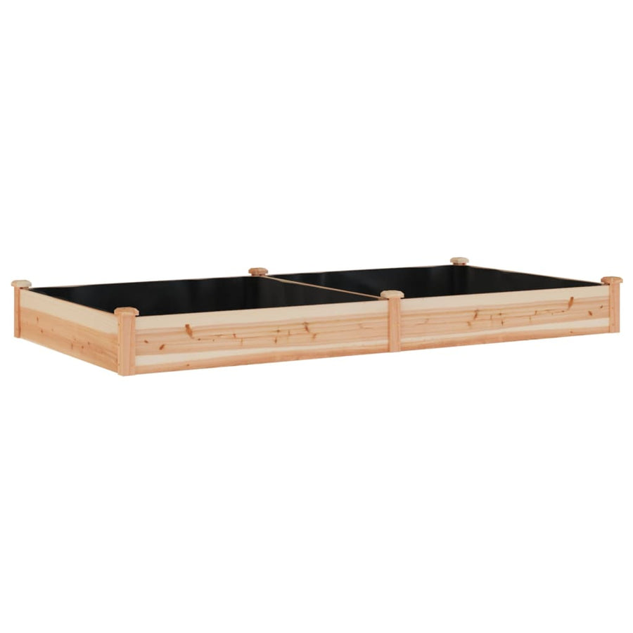 Plantenbak Verhoogd Met Voering 240X120X25 Cm Massief Vurenhout