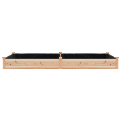 Plantenbak Verhoogd Met Voering 240X120X25 Cm Massief Vurenhout