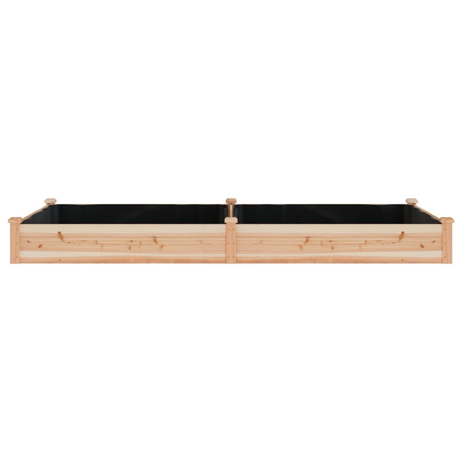 Plantenbak Verhoogd Met Voering 240X120X25 Cm Massief Vurenhout