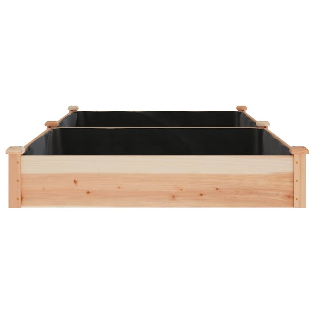 Plantenbak Verhoogd Met Voering 240X120X25 Cm Massief Vurenhout