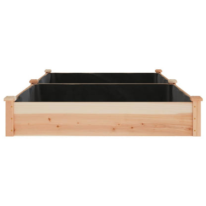 Plantenbak Verhoogd Met Voering 240X120X25 Cm Massief Vurenhout