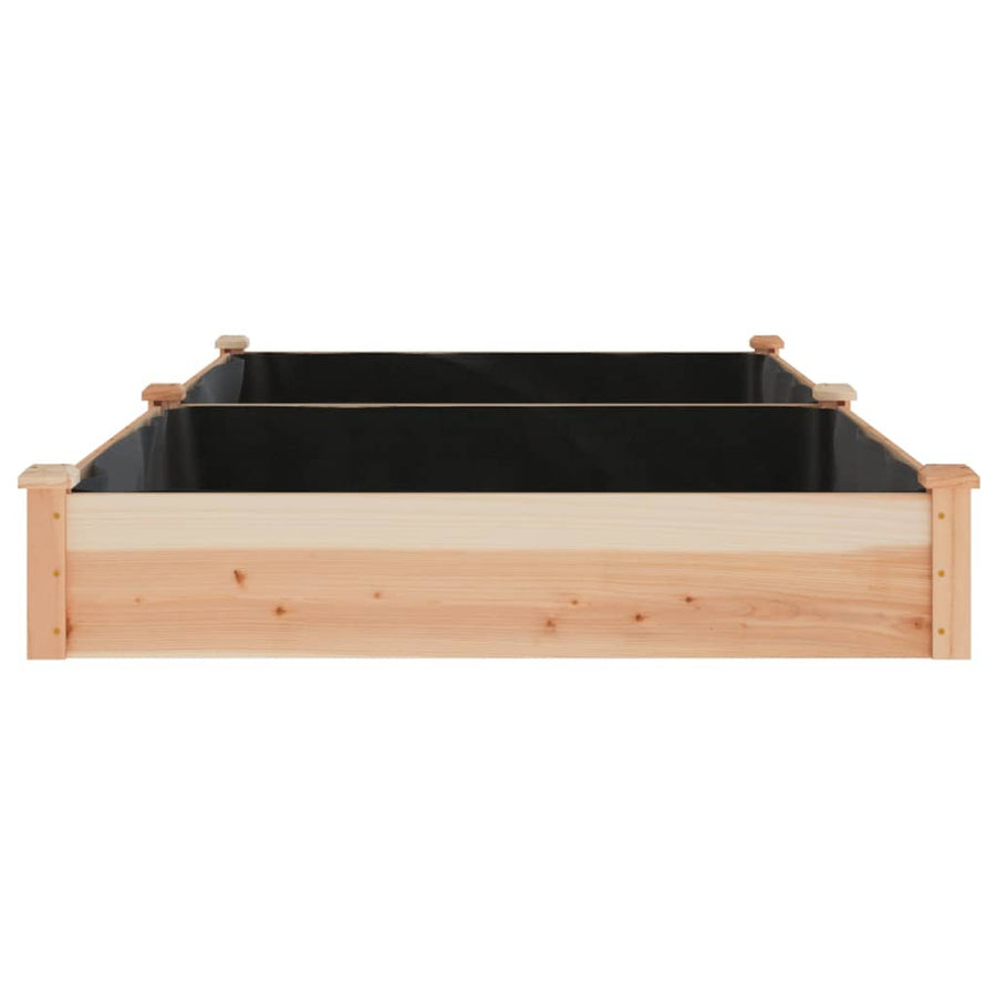 Plantenbak Verhoogd Met Voering 240X120X25 Cm Massief Vurenhout