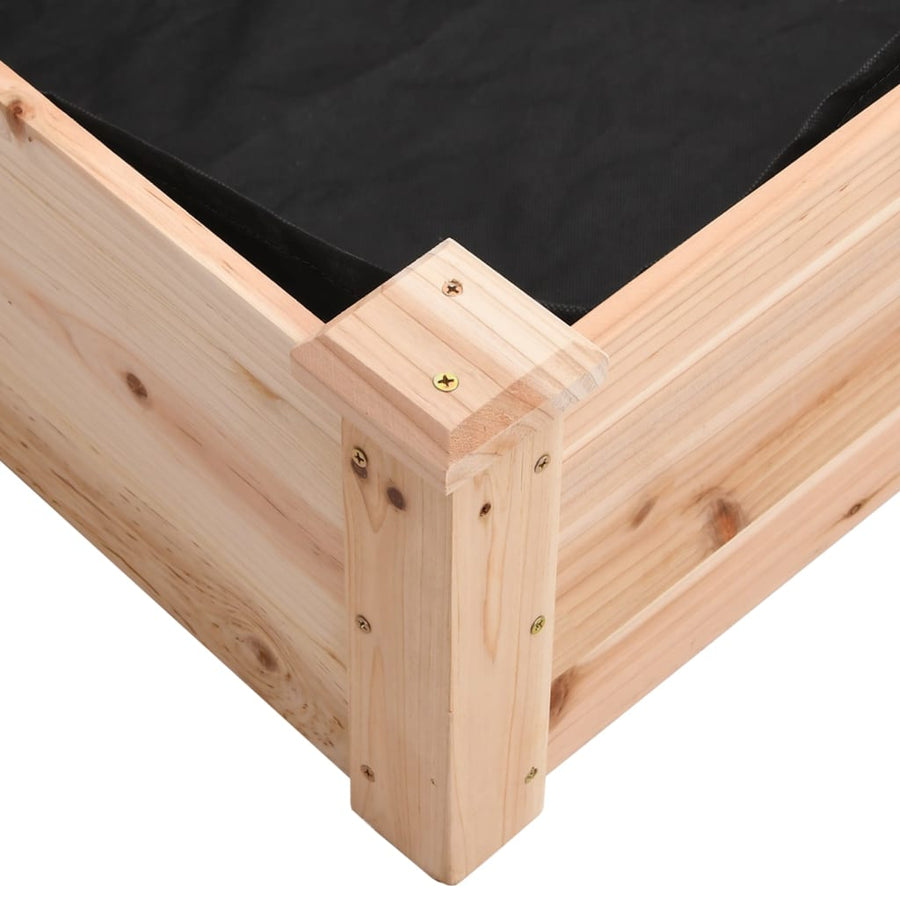 Plantenbak Verhoogd Met Voering 240X120X25 Cm Massief Vurenhout