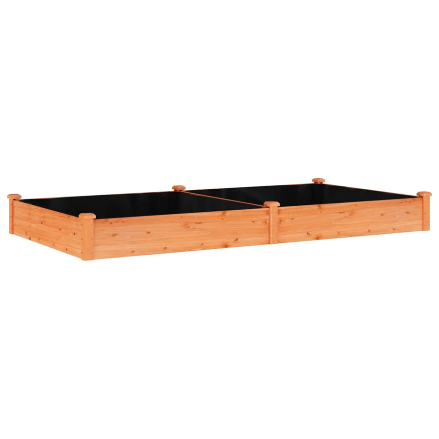 Plantenbak Verhoogd Met Voering 240X120X25 Cm Vurenhout Bruin