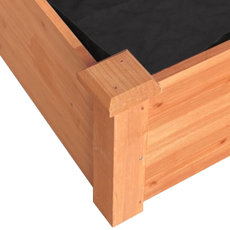 Plantenbak Verhoogd Met Voering 240X120X25 Cm Vurenhout Bruin