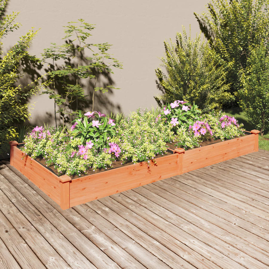 Plantenbak Verhoogd Met Voering 240X120X25 Cm Vurenhout Bruin