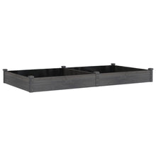Plantenbak Verhoogd Met Voering 240X120X25 Cm Vurenhout Grijs