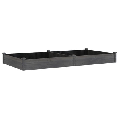 Plantenbak Verhoogd Met Voering 240X120X25 Cm Vurenhout Grijs