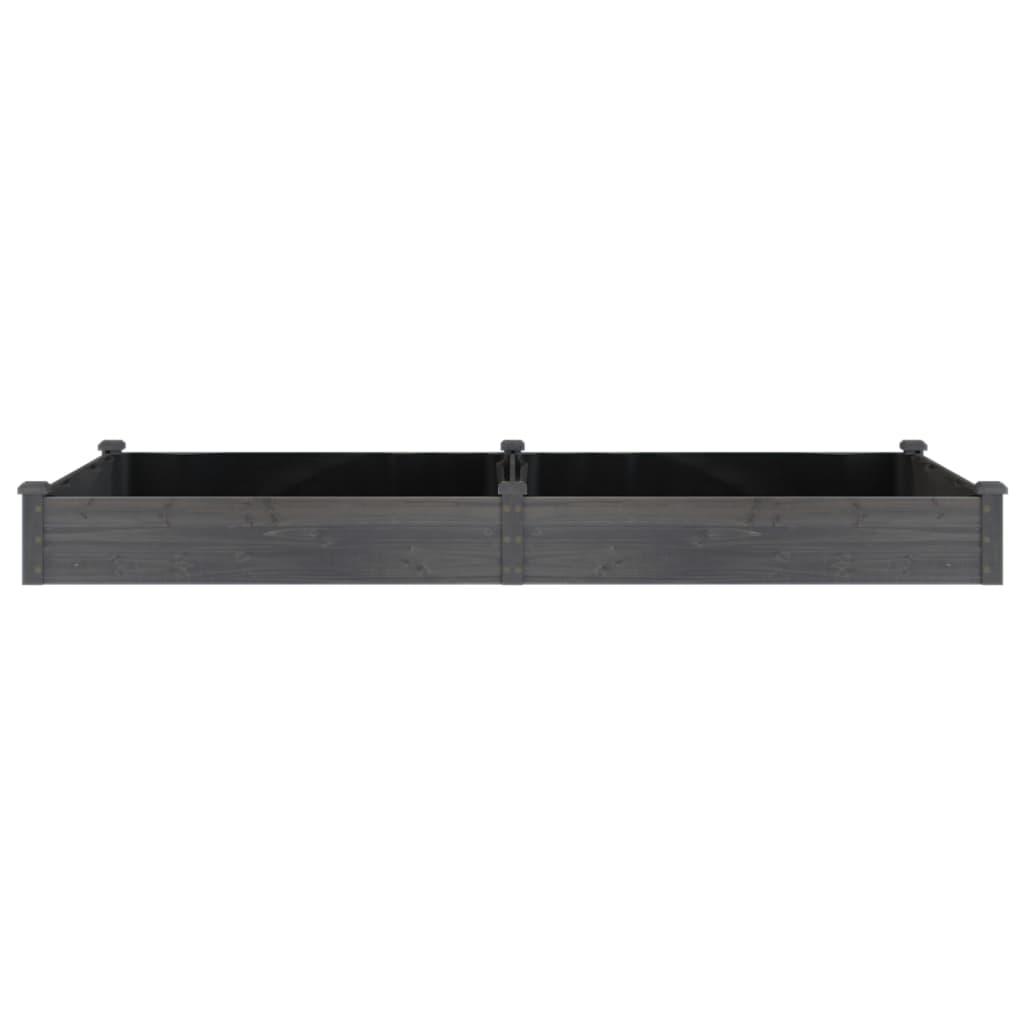 Plantenbak Verhoogd Met Voering 240X120X25 Cm Vurenhout Grijs