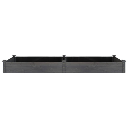 Plantenbak Verhoogd Met Voering 240X120X25 Cm Vurenhout Grijs
