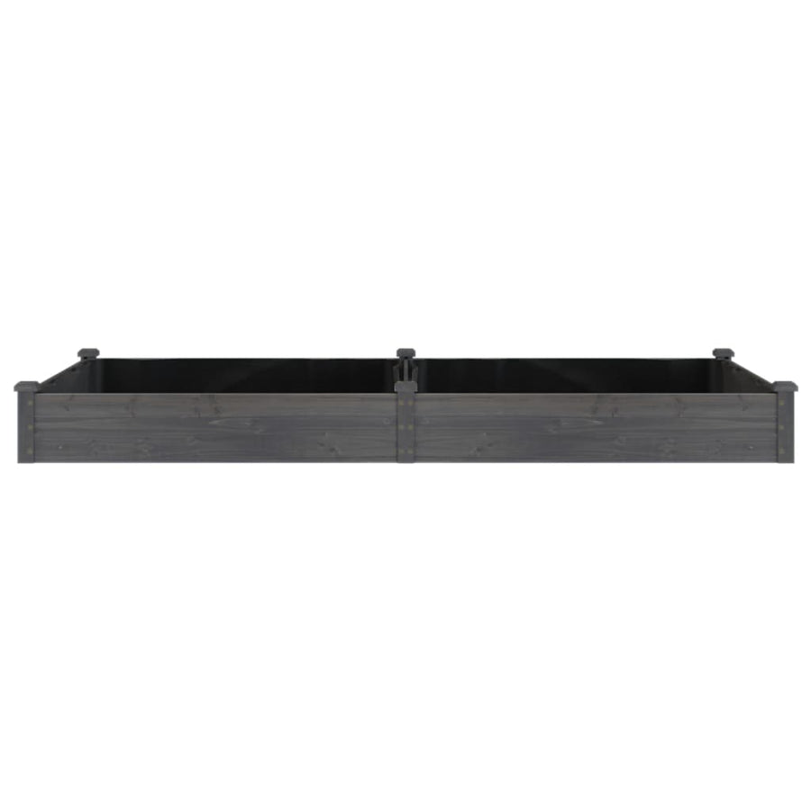 Plantenbak Verhoogd Met Voering 240X120X25 Cm Vurenhout Grijs