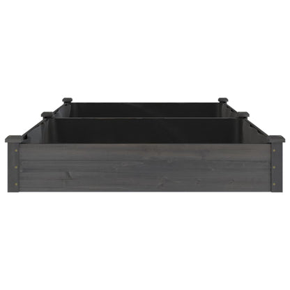 Plantenbak Verhoogd Met Voering 240X120X25 Cm Vurenhout Grijs