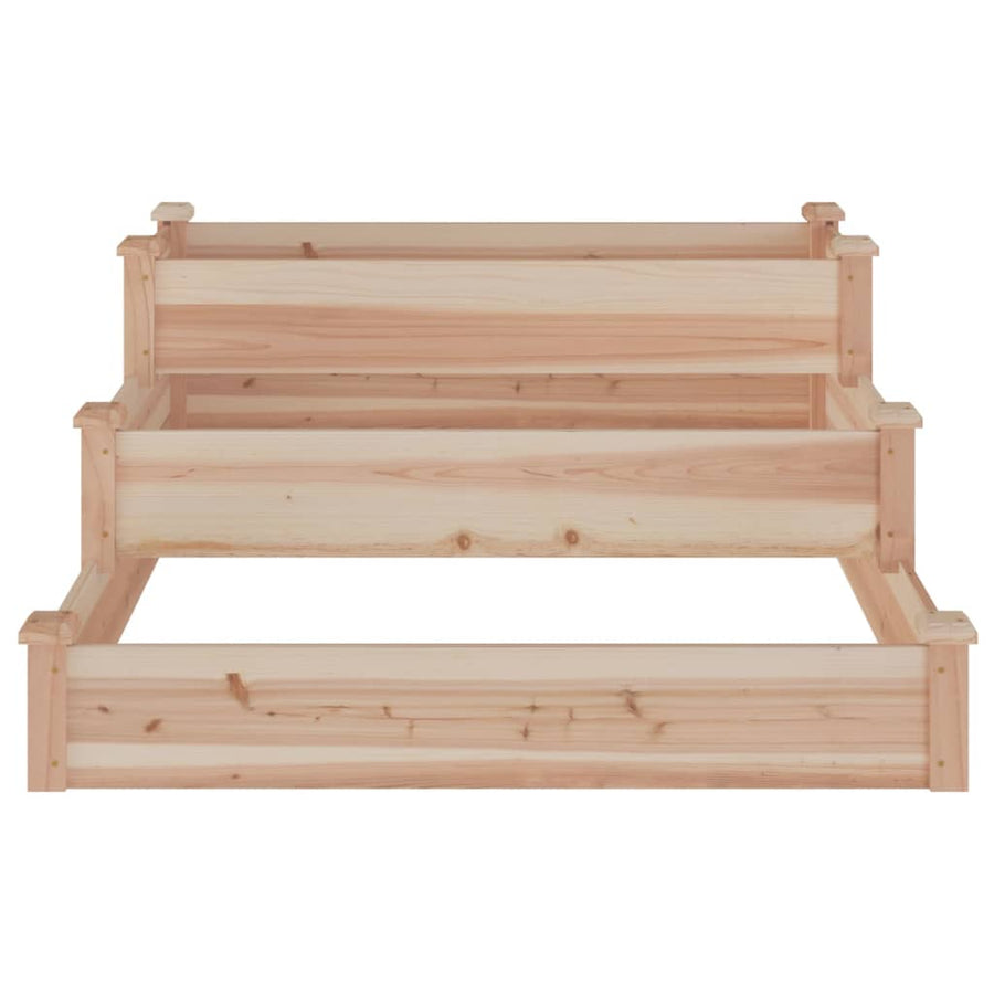 Plantenbak Verhoogd Met Voering 120X120X56 Cm Massief Vurenhout