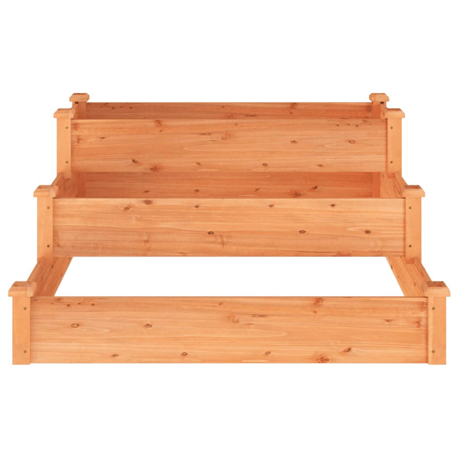 Plantenbak Verhoogd 120X120X56 Cm Massief Vurenhout Bruin