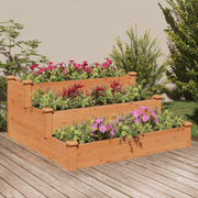Plantenbak verhoogd 120x120x56 cm massief vurenhout
